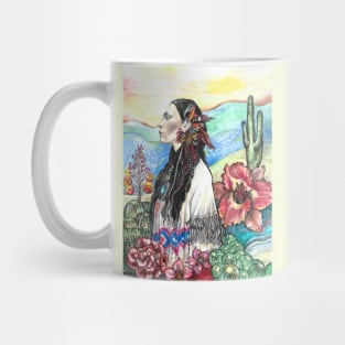 Desert Rose - Native American Woman Mug